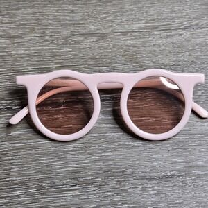 Cleo Nicci Handmade Round Sunglasses Pink Frame Rose Lens UV400 Women's